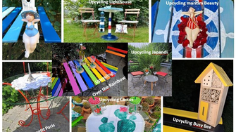Mit kunterbunten Farben gestaltet der Verein „Naturstark.jetzt“ auch verschiedenste Upcycling-Projekte. | © Naturstark.jetzt