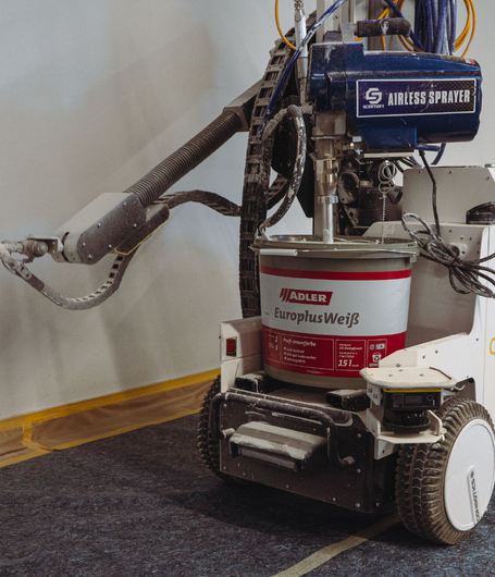 Das Zusammenspiel zwischen der ADLER-Dispersion und dem Maler-Roboter überzeugte auf ganzer Linie.  | © ADLER