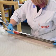 zweiter Anstrich mit Pullex 3in1-Lasur