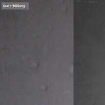 Kraterförmige Löcher im Lack