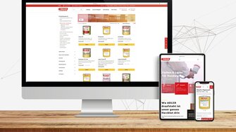 Ob Smartphone, Tablet oder PC: Im Onlineshop von ADLER kann bequem und rund um die Uhr bestellt werden.