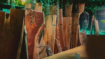 Im „Woodprint House” präsentiert Arno Stainer Hölzer, die er in aller Welt gesammelt hat.  | © ADLER