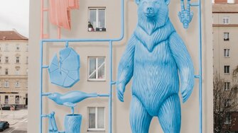 Mit Fassadenfarben von ADLER gestaltete NEVERCREW ein eindrucksvolles Kunstwerk. | ©  Marlene Nemeth