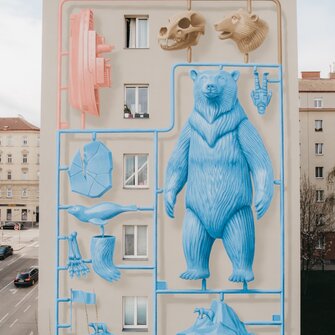 Mit Fassadenfarben von ADLER gestaltete NEVERCREW ein eindrucksvolles Kunstwerk. | ©  Marlene Nemeth