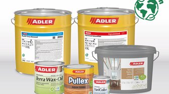 Besser mit ADLER: Das green-Sortiment bietet nach höchsten Nachhaltigkeits-Standards zertifizierte Produkte für jeden Anwendungsbereich. | © ADLER