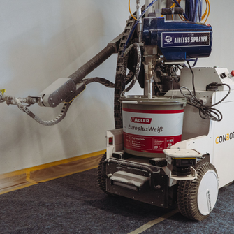 L'interazione tra la dispersione ADLER e il robot da pittura ha convinto su tutta la linea. | © ADLER