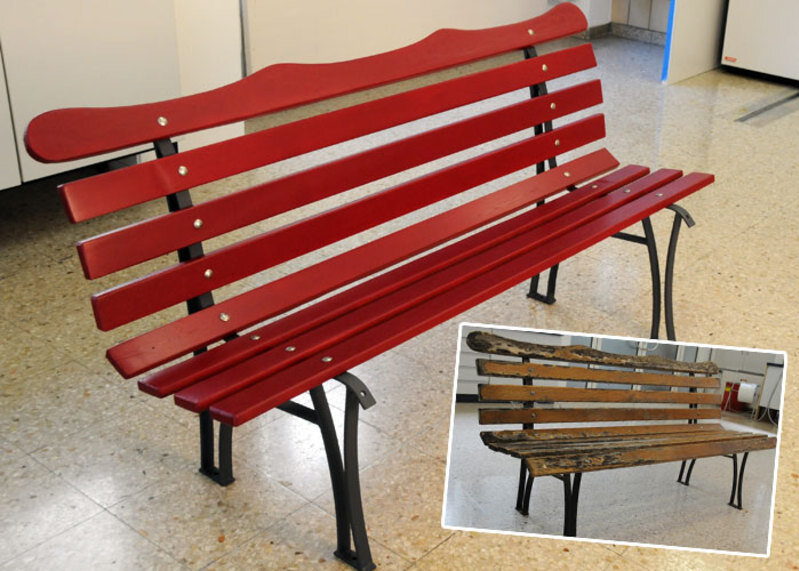 Gartenbank aus Holz und Metall lackieren - ADLER Lacke